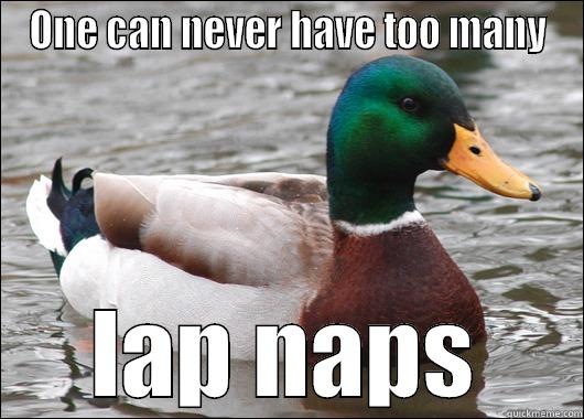 ONE CAN NEVER HAVE TOO MANY LAP NAPS Actual Advice Mallard