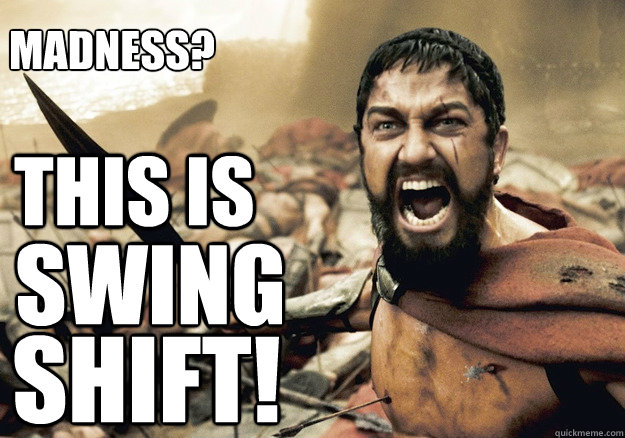 THIS IS SWING SHIFT! MADNESS? - THIS IS SWING SHIFT! MADNESS?  300 Tonight We Dine