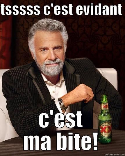TSSSSS C'EST EVIDANT  C'EST MA BITE! The Most Interesting Man In The World