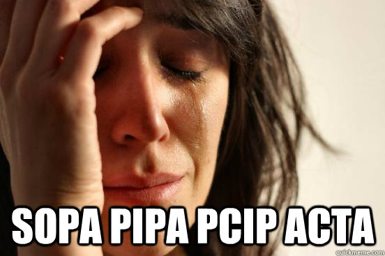  SOPA PIPA PCIP ACTA  First World Problems