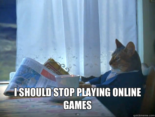  I should stop playing online games  The One Percent Cat