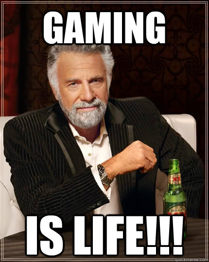 gaming is life!!!  The Most Interesting Man In The World