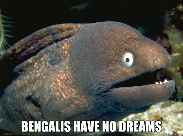  Bengalis have no dreams  Bad Joke Eel