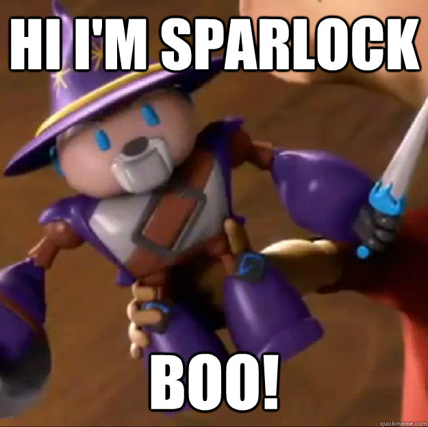Hi I'm Sparlock Boo!  Sparlock