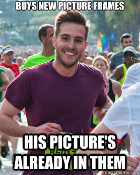 buys new picture frames his picture's already in them - buys new picture frames his picture's already in them  Ridiculously photogenic guy