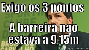 EXIGO OS 3 PONTOS                                                                       A BARREIRA NAO ESTAVA A 9,15M Gorilla Man