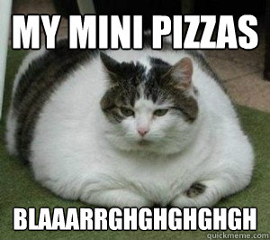 MY MINI PIZZAS BLAAARRGHGHGHGHGh  Fat Cat