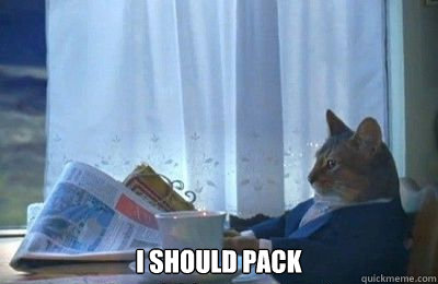  I should pack  I should buy a bike