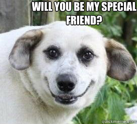  will you be my special friend? -  will you be my special friend?  Derb faced dog