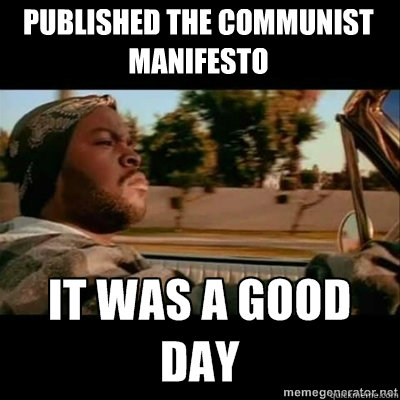 published the communist manifesto  ICECUBE