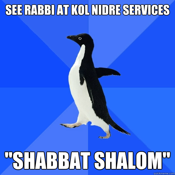 see rabbi at kol nidre services 