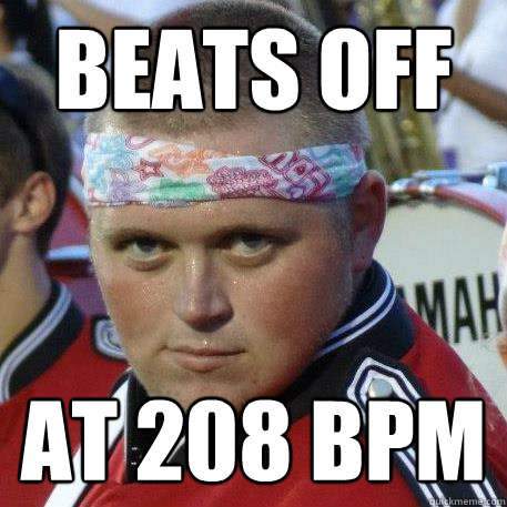 beats off at 208 bpm - beats off at 208 bpm  Sexy Band Geek