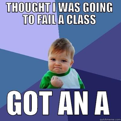 THOUGHT I WAS GOING TO FAIL A CLASS GOT AN A Success Kid