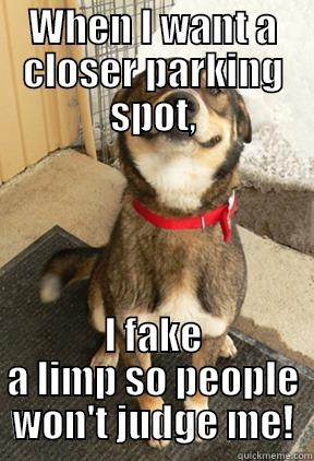 WHEN I WANT A CLOSER PARKING SPOT, I FAKE A LIMP SO PEOPLE WON'T JUDGE ME! Good Dog Greg