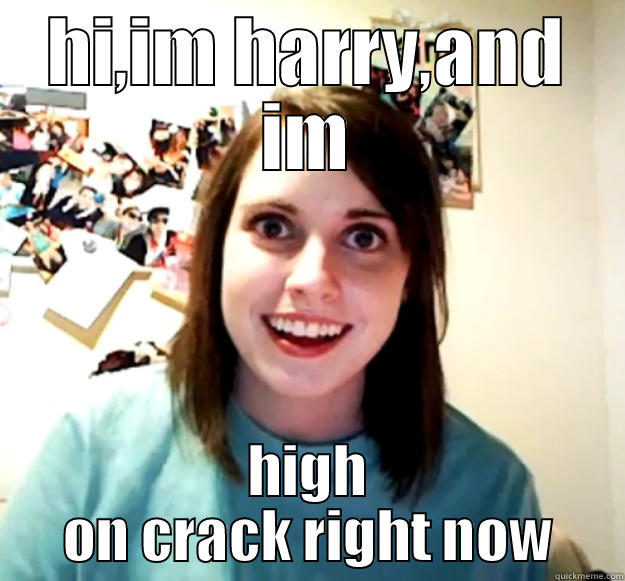 HI,IM HARRY,AND IM HIGH ON CRACK RIGHT NOW Overly Attached Girlfriend