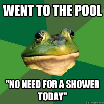 Went to the pool 