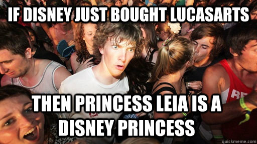If Disney just bought LucasArts Then Princess Leia is a Disney Princess  Sudden Clarity Clarence