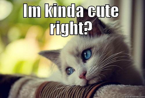 IM KINDA CUTE RIGHT?  First World Problems Cat