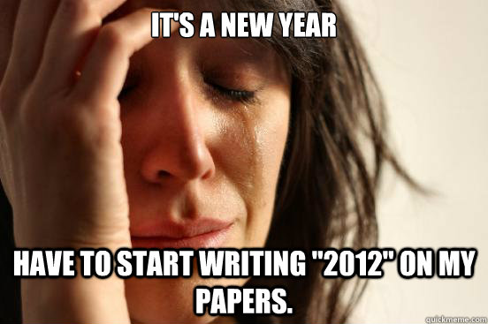 It's a new year have to start writing 