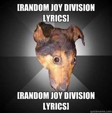 [random joy division lyrics] [random joy division lyrics] - [random joy division lyrics] [random joy division lyrics]  Depression Dog