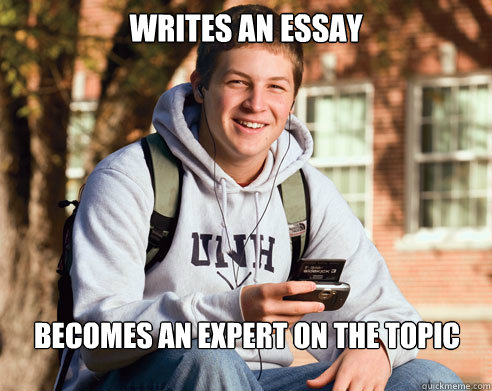 Writes an essay Becomes an expert on the topic  College Freshman