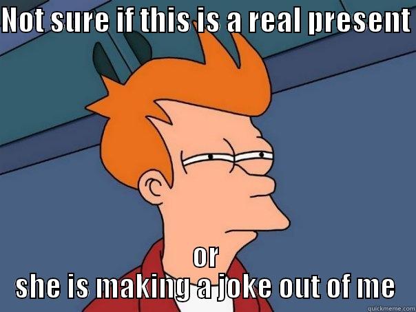 NOT SURE IF THIS IS A REAL PRESENT  OR SHE IS MAKING A JOKE OUT OF ME Futurama Fry