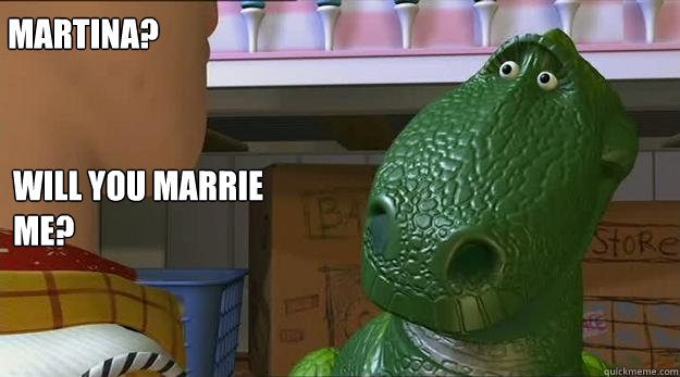 Martina? Will you marrie me? - Martina? Will you marrie me?  Redditor Rex