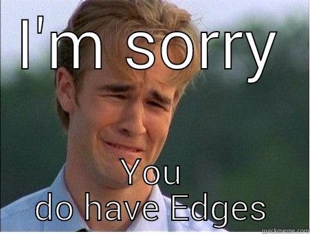 I'M SORRY YOU DO HAVE EDGES 1990s Problems