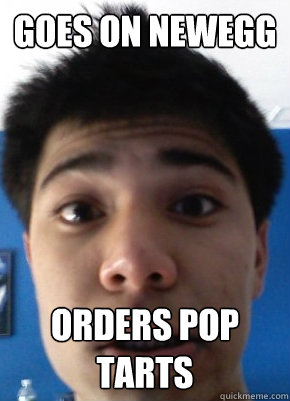 Goes on Newegg Orders Pop Tarts  