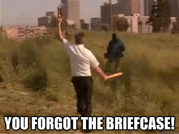  you forgot the briefcase! -  you forgot the briefcase!  Falling Down