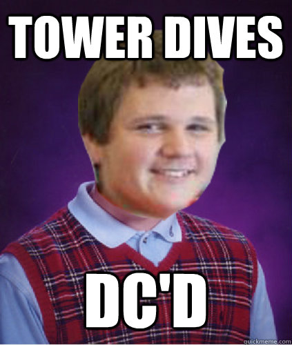 tower dives DC'D  