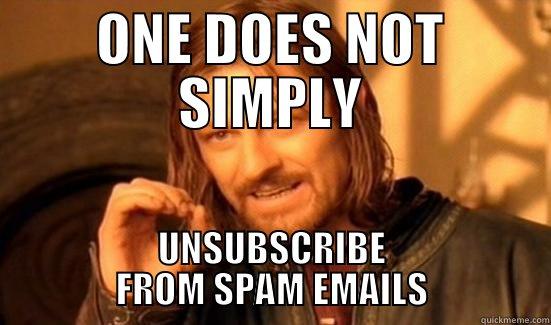 ONE DOES NOT SIMPLY UNSUBSCRIBE FROM SPAM EMAILS Boromir