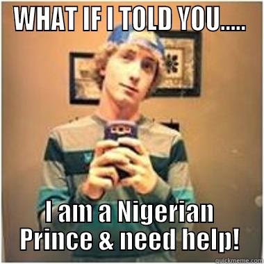 WHAT IF I TOLD YOU..... I AM A NIGERIAN PRINCE & NEED HELP! Misc