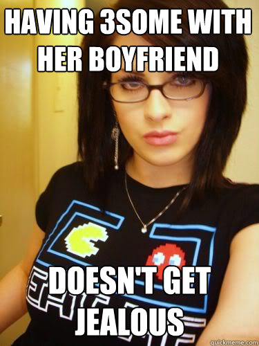 having 3some with her boyfriend doesn't get jealous - having 3some with her boyfriend doesn't get jealous  Cool Chick Carol