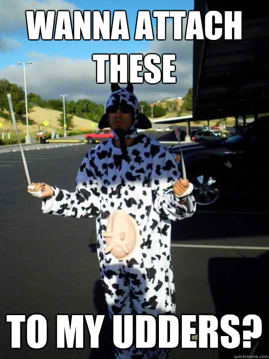 Wanna attach these to my udders?  Rave cow approves