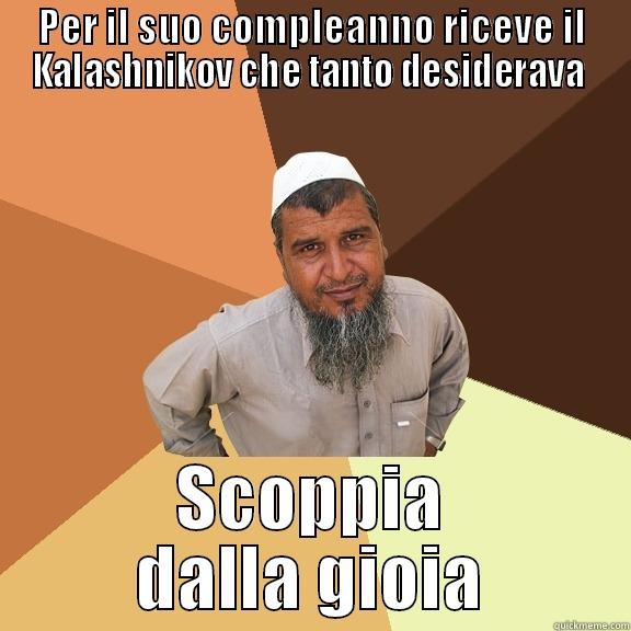 PER IL SUO COMPLEANNO RICEVE IL KALASHNIKOV CHE TANTO DESIDERAVA  SCOPPIA DALLA GIOIA Ordinary Muslim Man