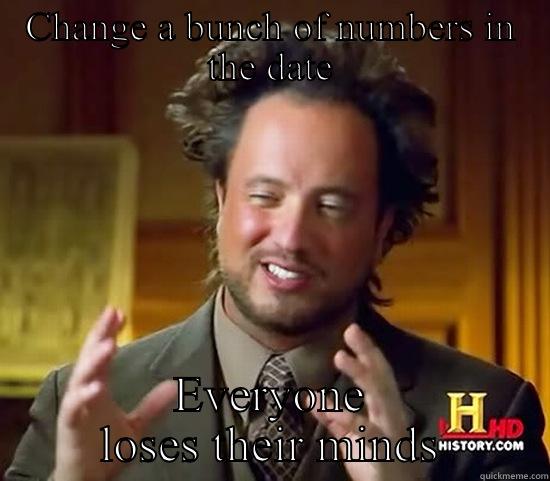 CHANGE A BUNCH OF NUMBERS IN THE DATE EVERYONE LOSES THEIR MINDS Ancient Aliens