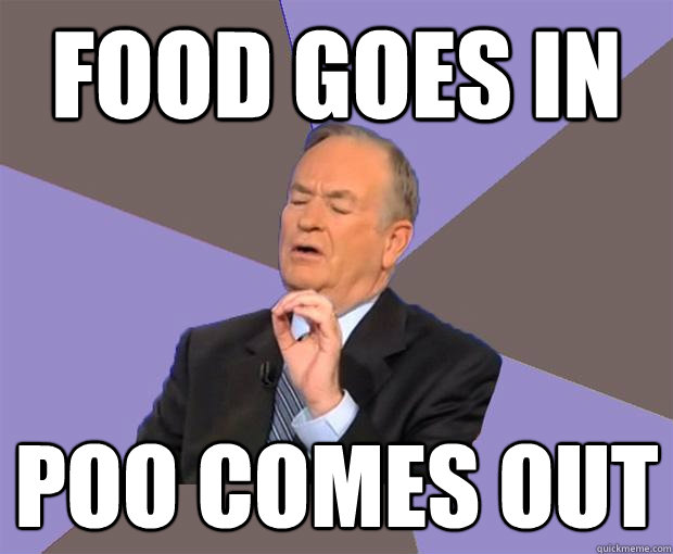 food goes in poo comes out  Bill O Reilly