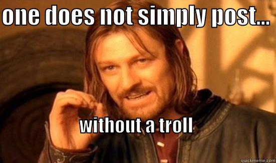 ONE DOES NOT SIMPLY POST...  WITHOUT A TROLL                                                                           Boromir