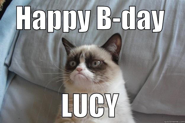 HAPPY B-DAY LUCY Grumpy Cat