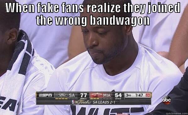 WHEN FAKE FANS REALIZE THEY JOINED THE WRONG BANDWAGON  Misc