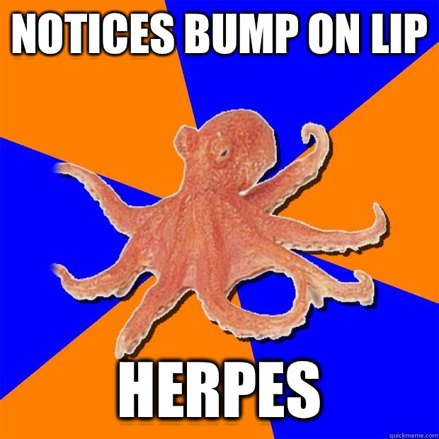 Notices Bump on Lip Herpes - Notices Bump on Lip Herpes  Online Diagnosis Octopus