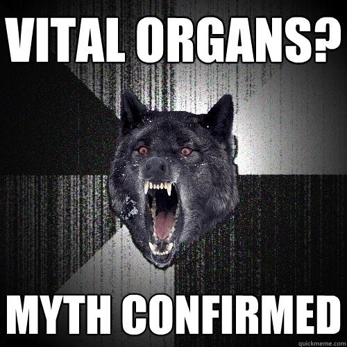 Vital Organs? Myth Confirmed  Insanity Wolf