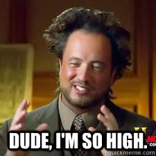  Dude, I'm so high. -  Dude, I'm so high.  Im so high.