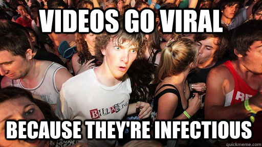 Videos go viral because they're infectious  Sudden Clarity Clarence