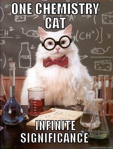 ONE CHEMISTRY CAT INFINITE SIGNIFICANCE  Chemistry Cat