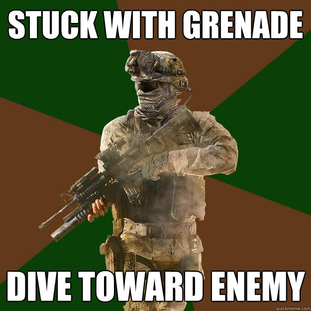 stuck with grenade dive toward enemy  Call of Duty Addict