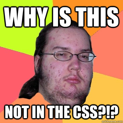 why is this  not in the CSS?!?  Butthurt Dweller