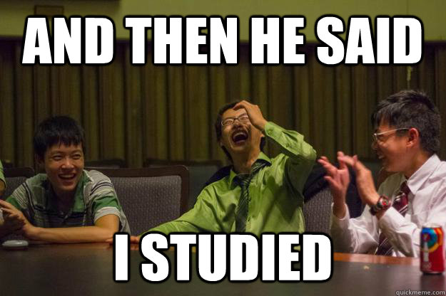 And then he said I studied  Mocking Asian