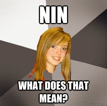 nin what does that mean?  Musically Oblivious 8th Grader